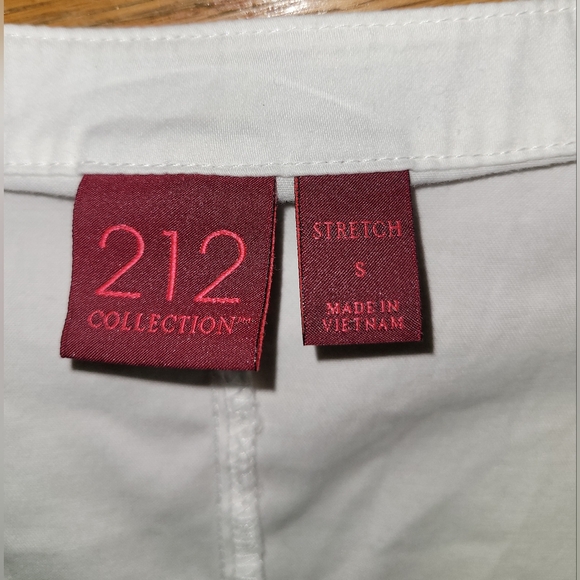 212 Collection Stetch White Button Down Sleeveless Top, Size S - Picture 3 of 6